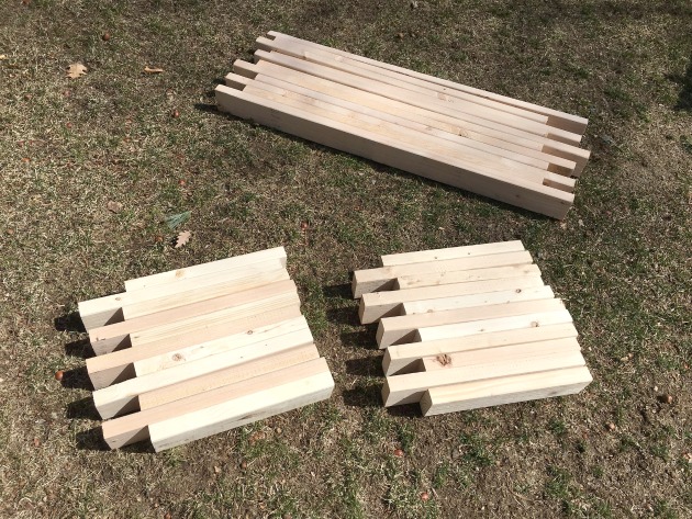 Building a dining bench with 2x4s and wood glue 