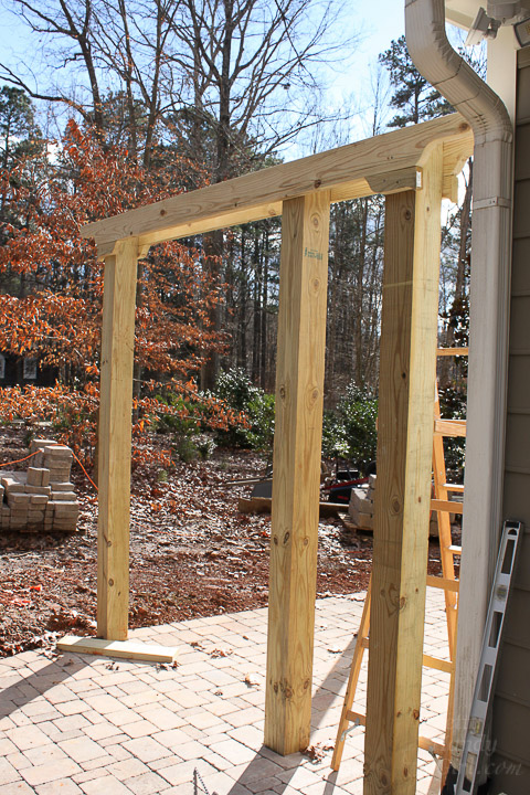 Build a Pergola with Trellis to Screen Your Trash Cans | Pretty Handy Girl