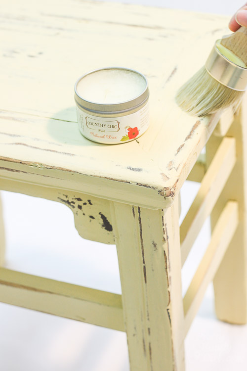 Chalk Painted Wooden Stool | Pretty Handy Girl
