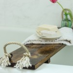 Rustic Wood Bathtub Tray | Pretty Handy Girl