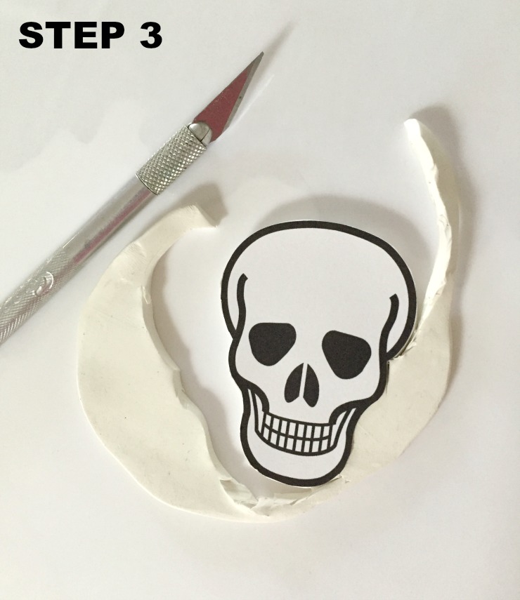 clay skull place cards step 3