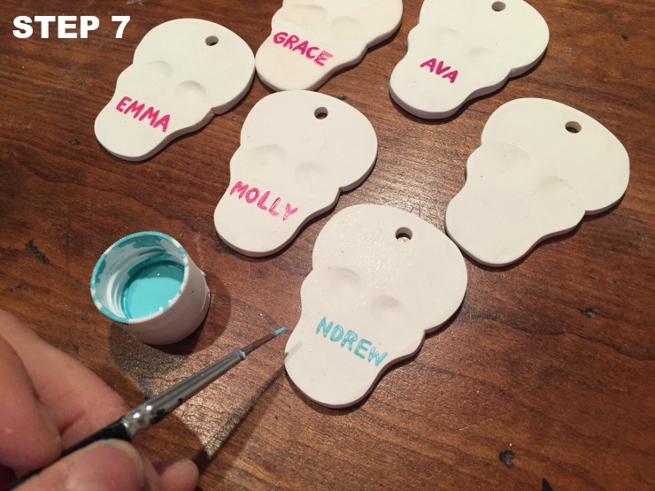clay skull place cards step 7