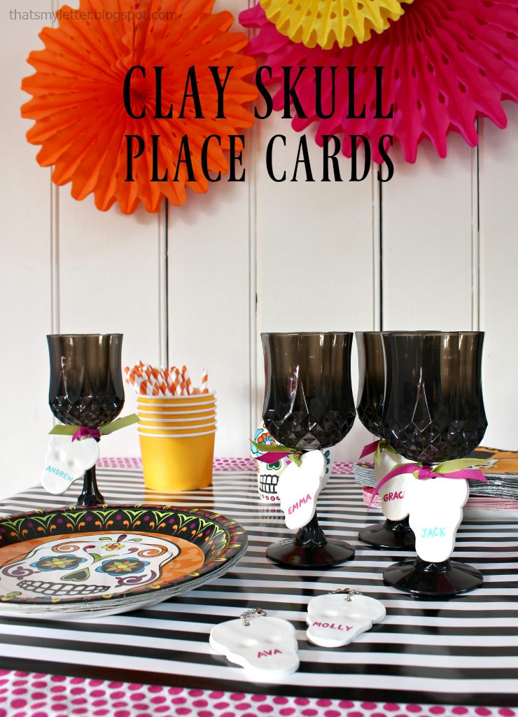 Clay Skull Placecards | Pretty Handy Girl