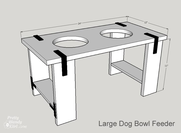 Rustic Industrial Dog Bowl Feeder Stand | Pretty Handy Girl