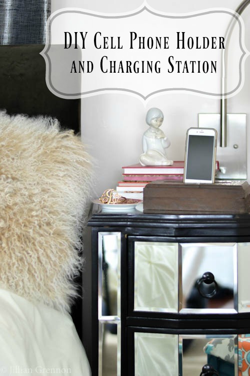 This DIY cell phone holder and charging station is a great last minute gift idea.
