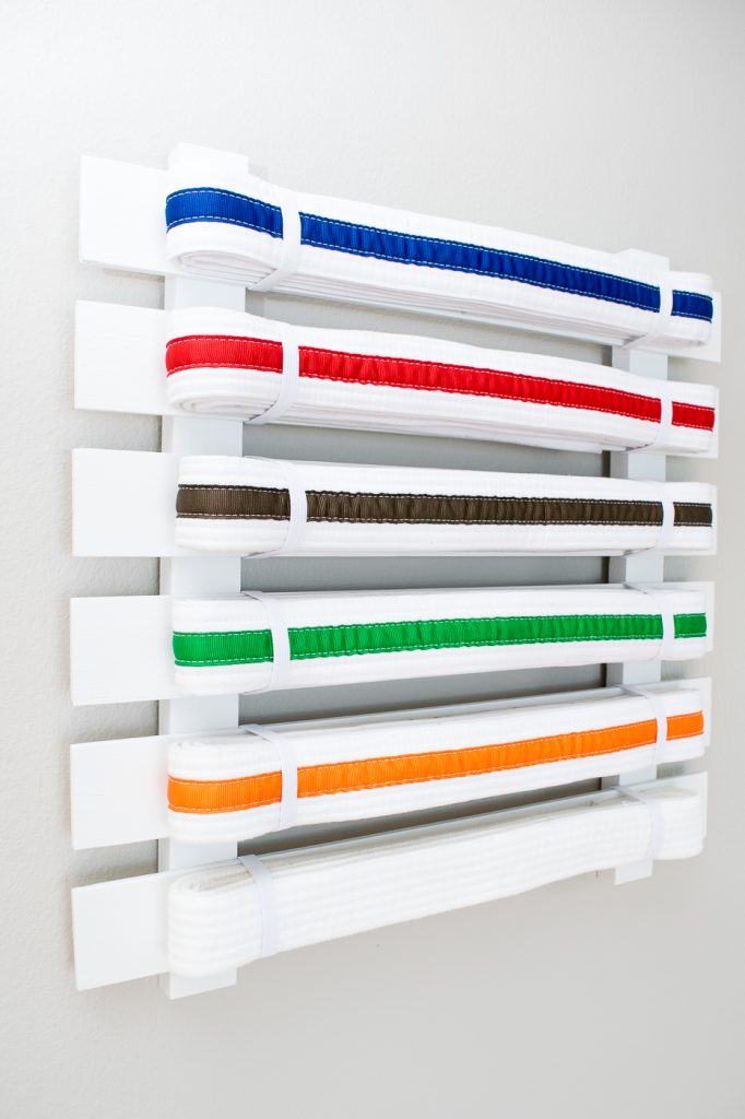 Make your own karate belt display to show off all your hard work!