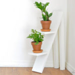 Easy two-tiered plant stand made from scrap wood