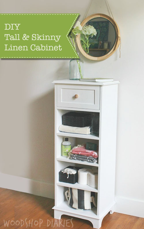 How to Build a DIY Tall, Skinny Linen Cabinet