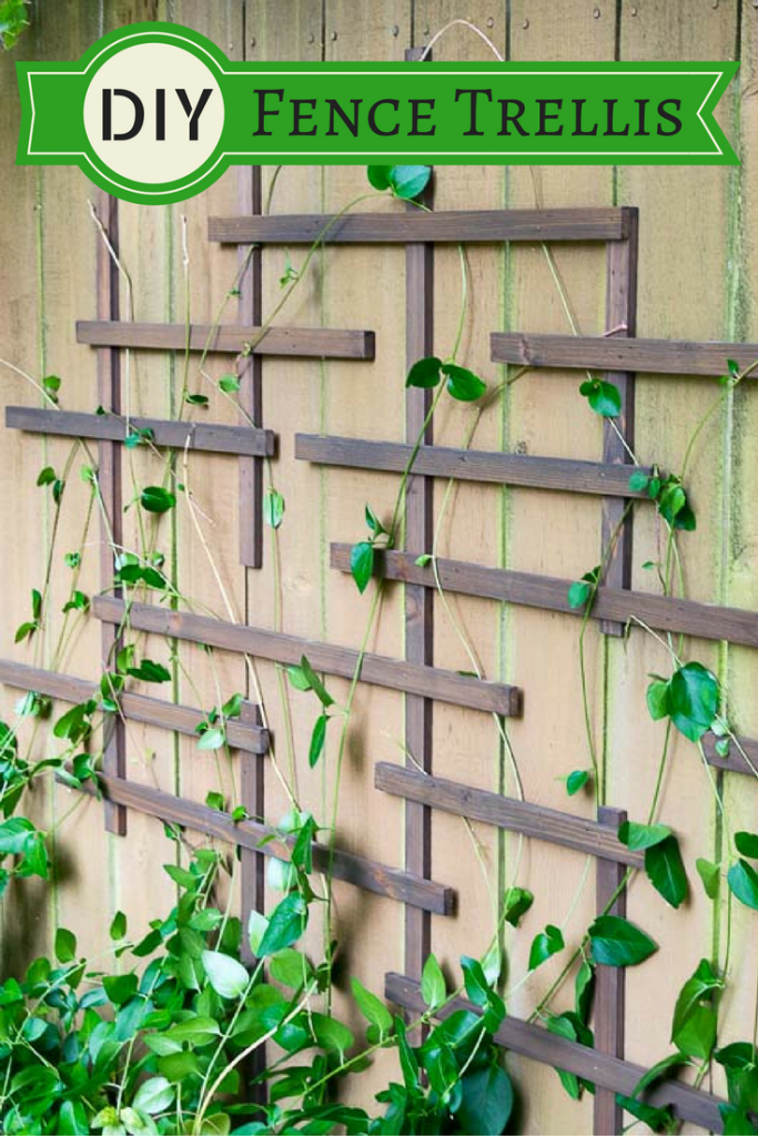 This fence trellis is easy to build, and will turn a dull fence into a living wall!
