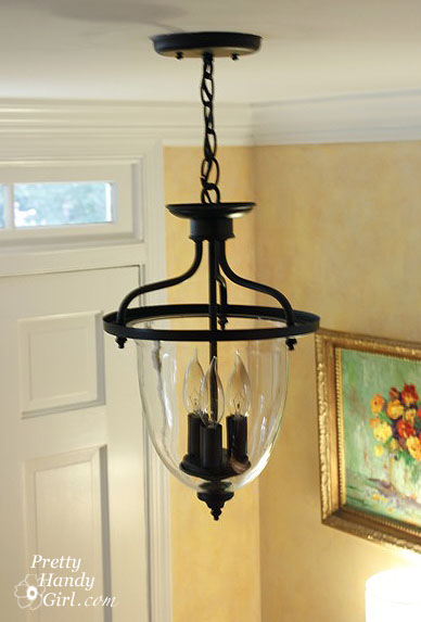 New Painted Foyer Light Fixture