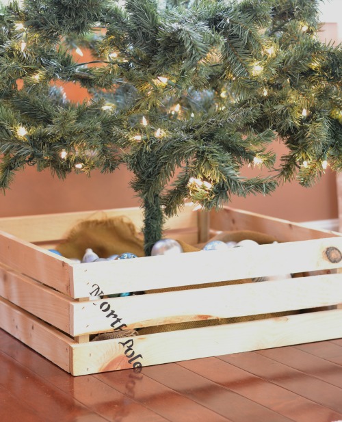 Crate Christmas tree box