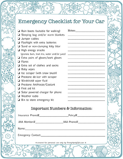 Emergency Kit Checklist for your Car