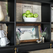 Apples and Coffee Up Here Bar Sign
