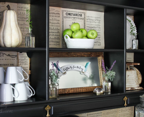 Apples and Coffee Up Here Bar Sign