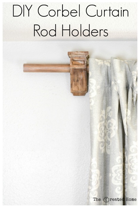 DIY Corbel Curtain Rod Holders