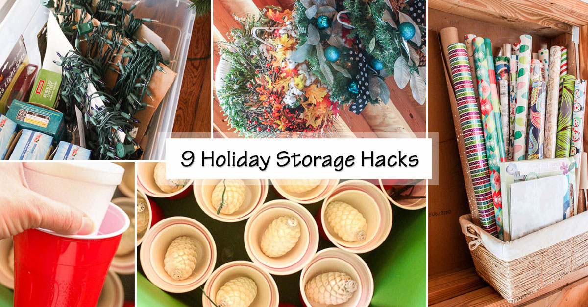 9 holiday storage hacks social media image