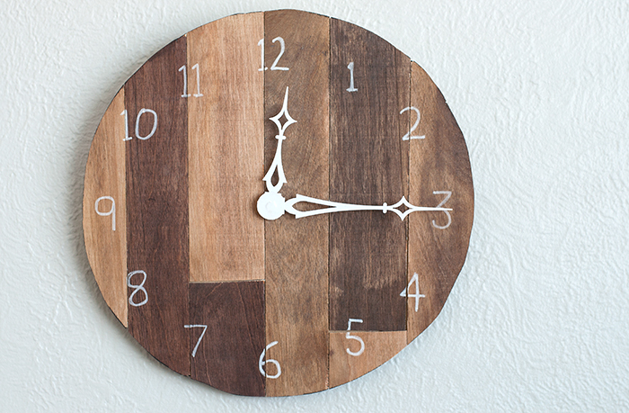 DIY scrap wood wall clock