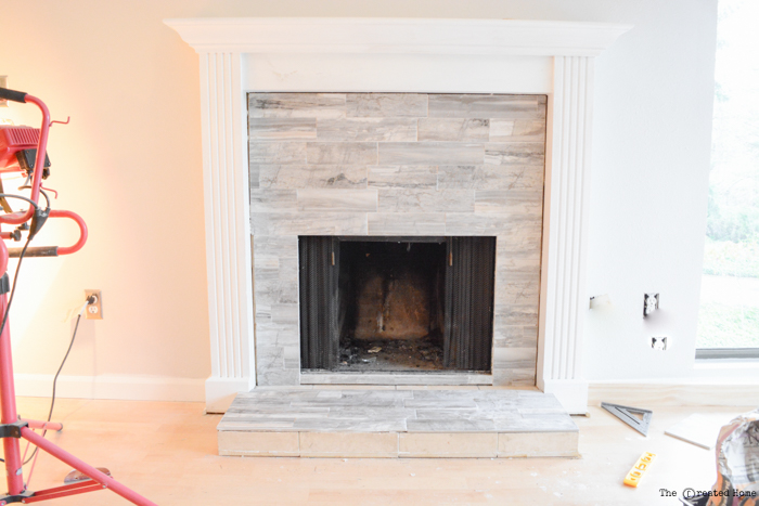 how to tile a fireplace