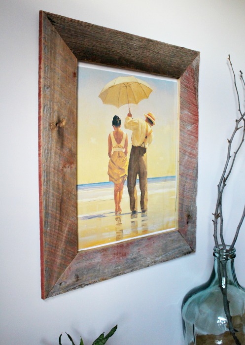 DIY Barn Wood Picture Frame - Pretty Handy Girl