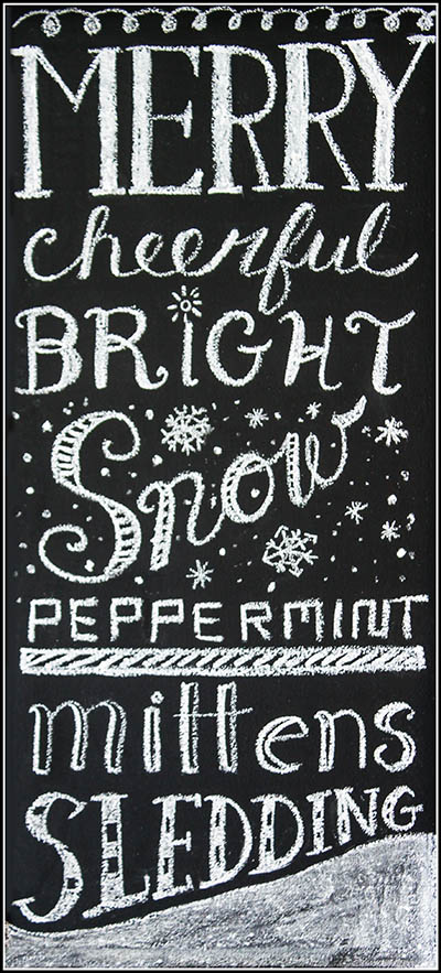 Free Winter Chalkboard Word Art!