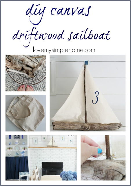Love My Simple Home Driftwood Sailboat