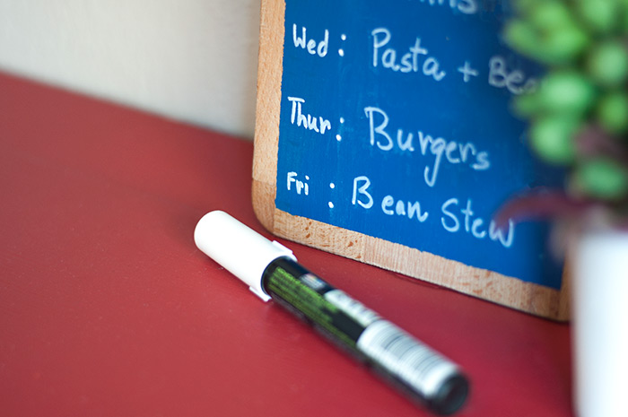 Easy and simple chalkboard meal planner