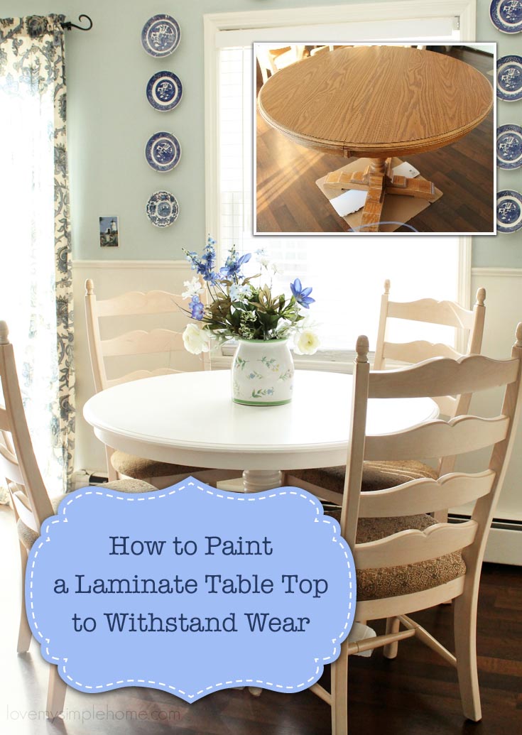 eksekverbar Persona Slibende How to Paint a Laminate Table Top - Pretty Handy Girl