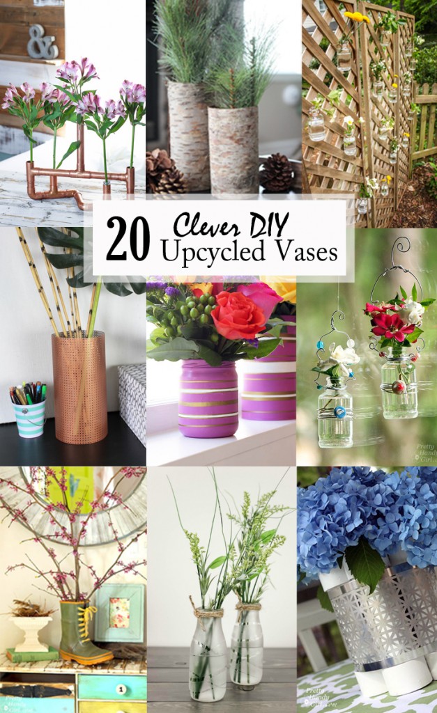 20 clever diy upcycled vases pinterest image