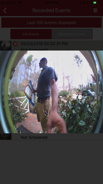 captured doorbell ring photo