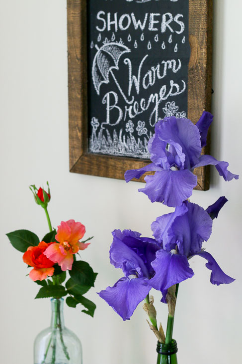 FREE Spring Flowers Chalkboard Art Printable