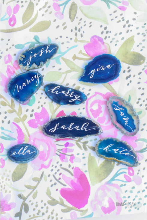 Make Your Own Agate Place Cards