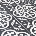 Avington Black & White Cement Tiles from TheBuilderDepot.com