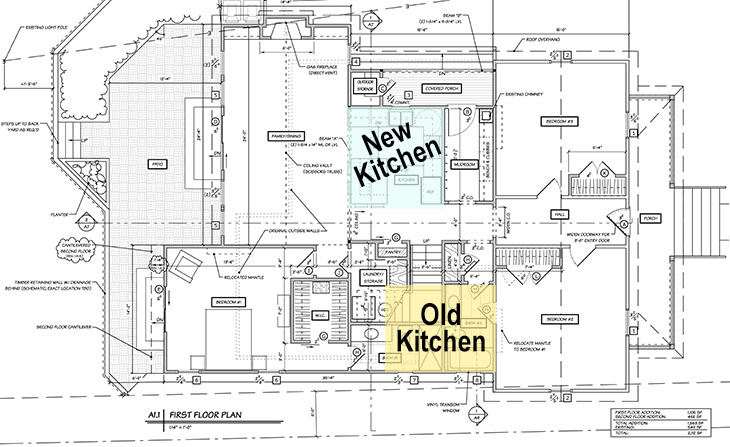 Saving Etta First Floor Blueprints - Kitchen Location