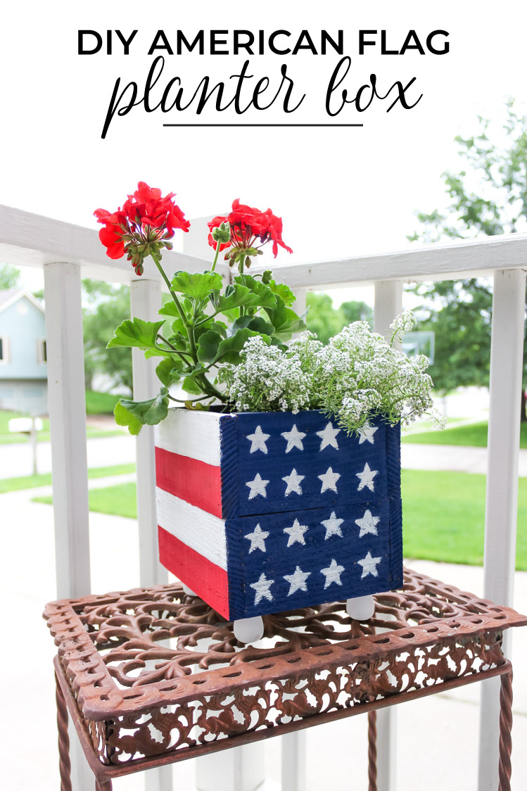 DIY American Flag Planter Box