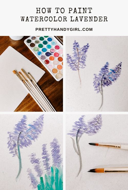 How to Paint Watercolor Lavender