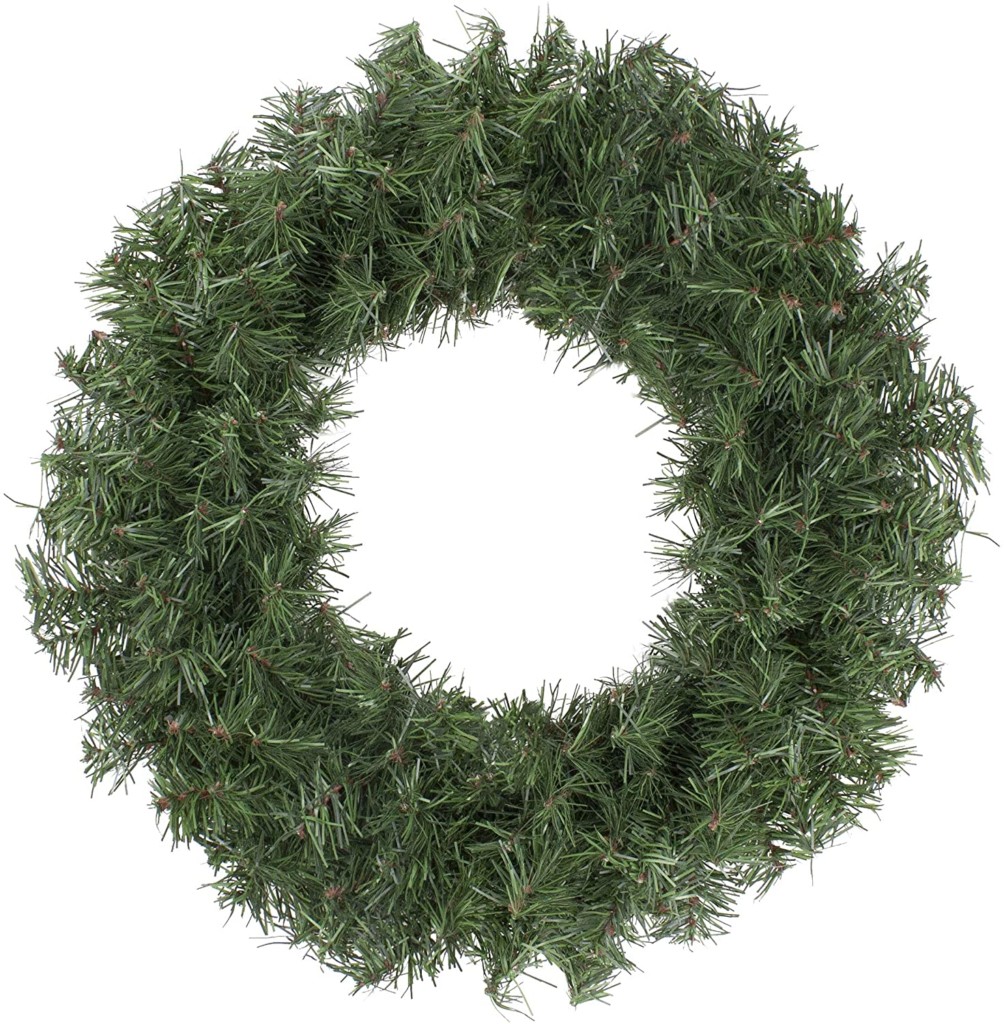 cheap fake pine wreath