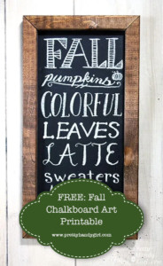 FREE: Fall Chalkboard Art Printable - Pretty Handy Girl