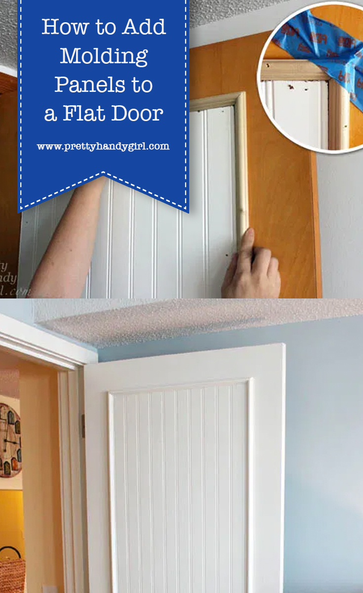 How to Add Molding Panels to a Flat Door | Pretty Handy Girl
