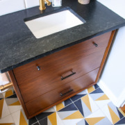 Turning a Mid-Century Modern Dresser into a Bathroom Vanity