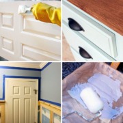 4 image collage with painting diy projects