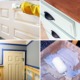 4 image collage with painting diy projects