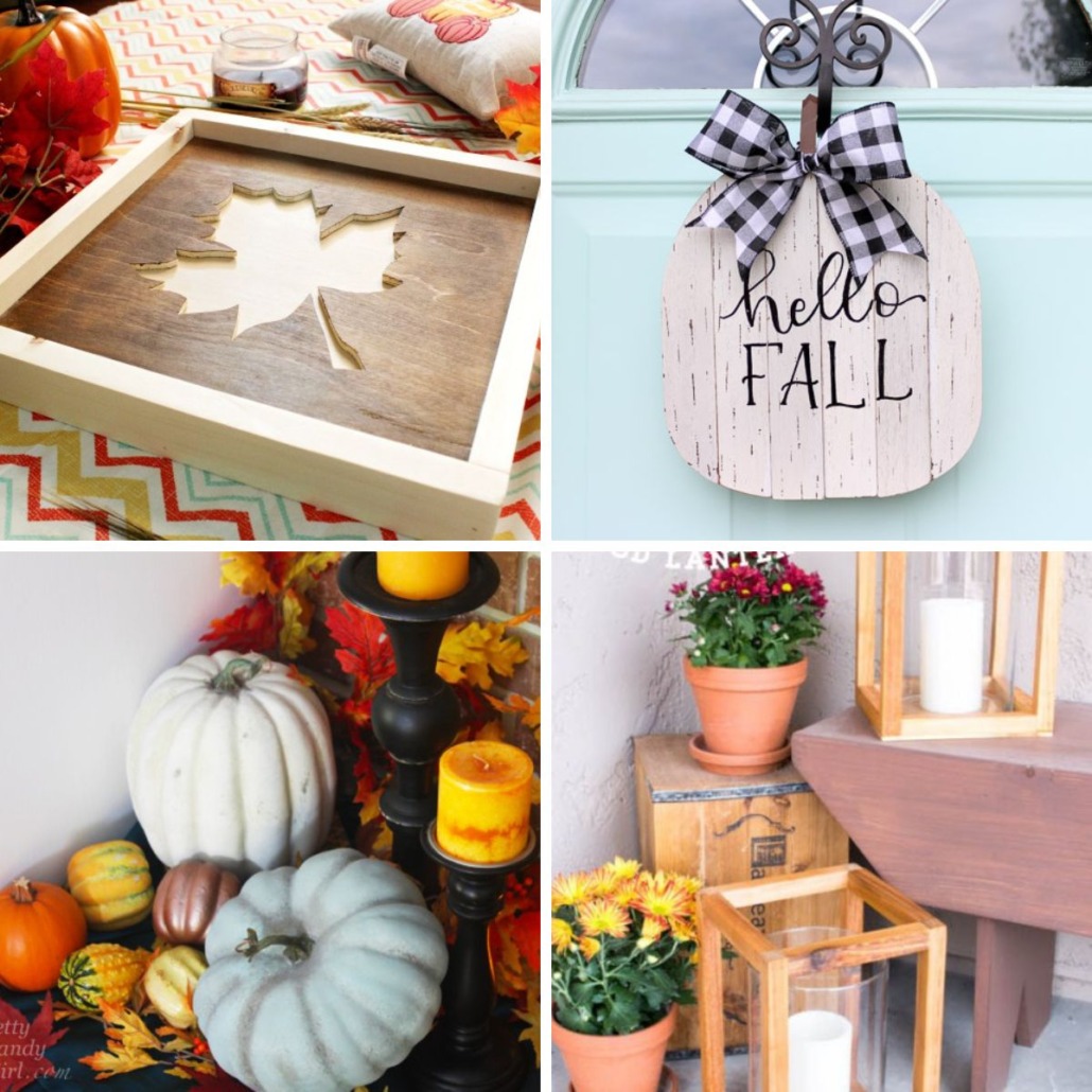4 image collage Cozy DIY Fall Ideas