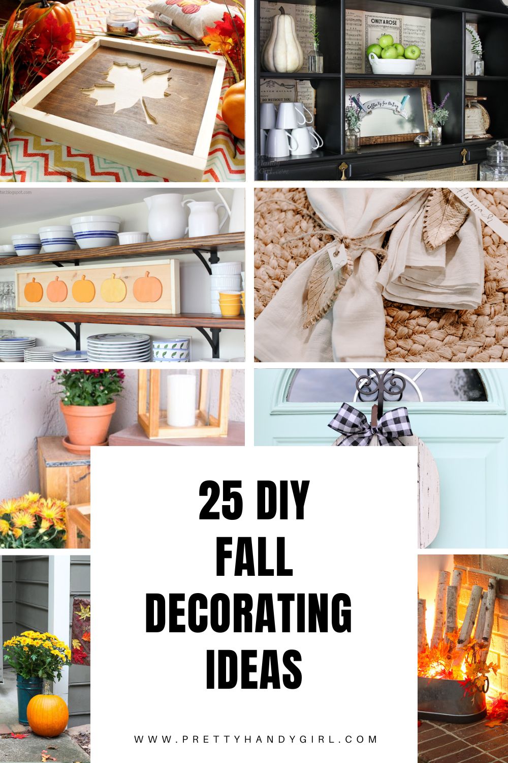 8 image collage diy fall decor